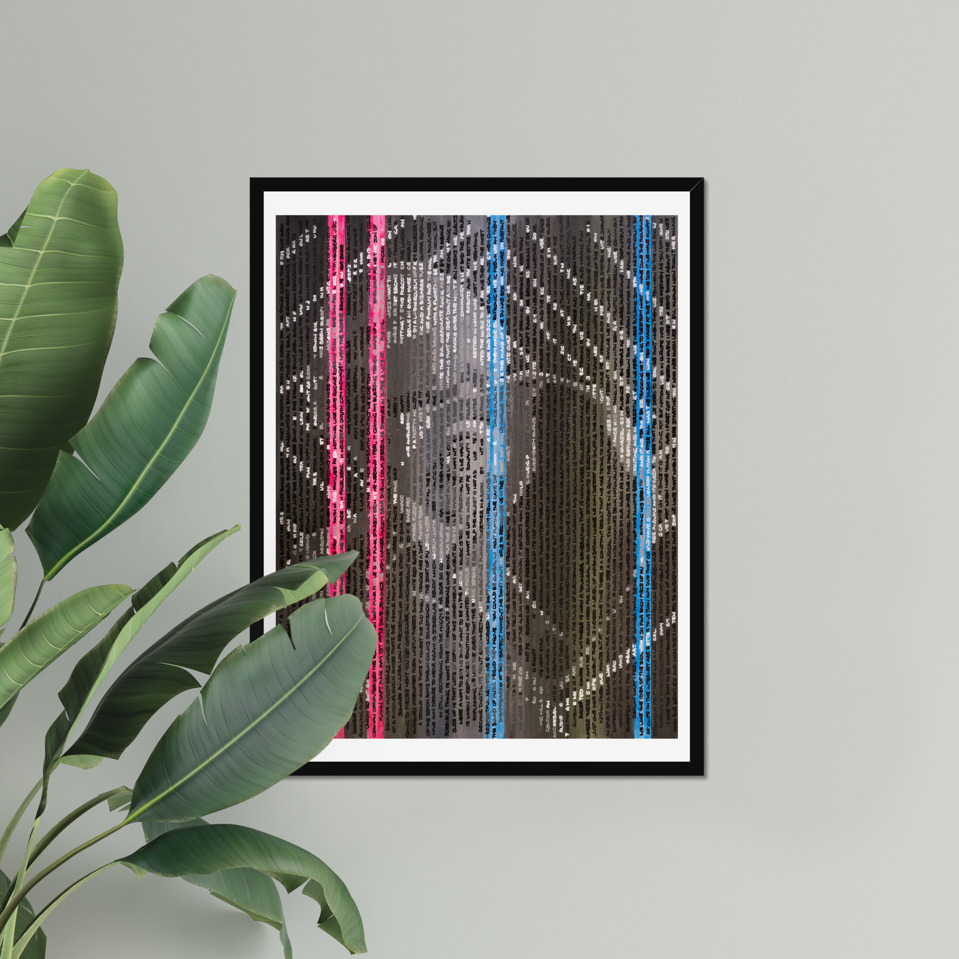 Daft Punk portrait print by Jon Keysell displayed as wall art in a home