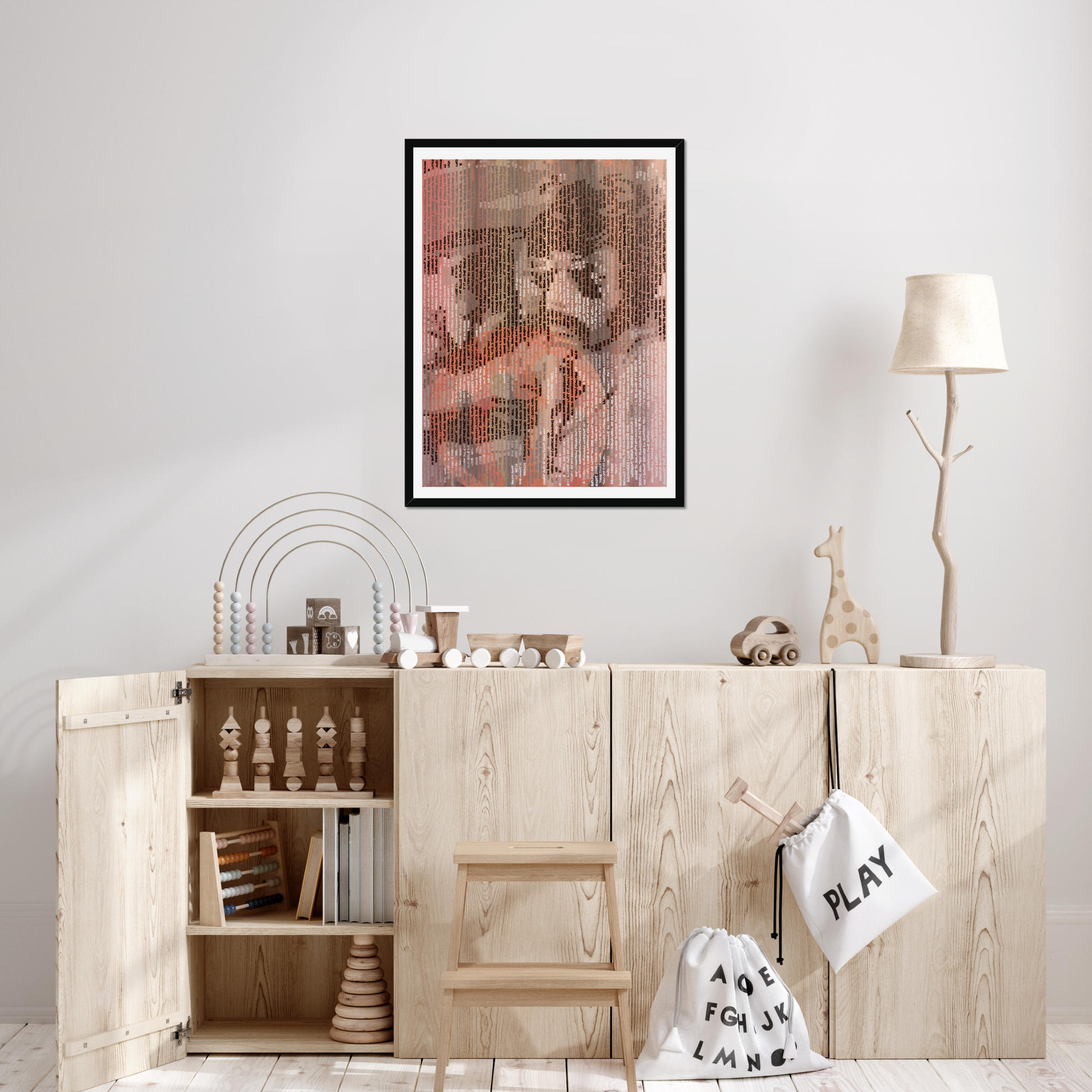 Beastie Boys fine art print by Jon Keysell displayed in a living room setting