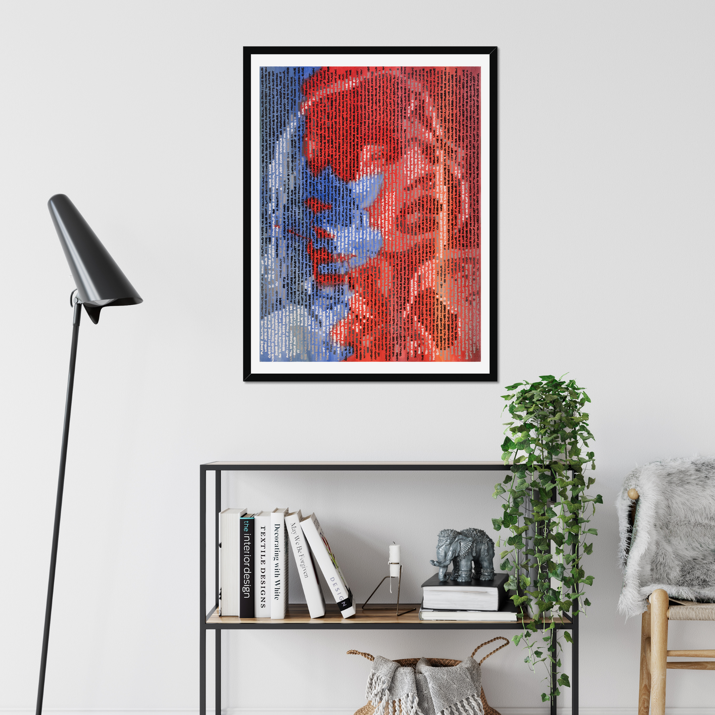 Mick Jagger & Keith Richards fine art print by Jon Keysell shown in a contemporary room setting