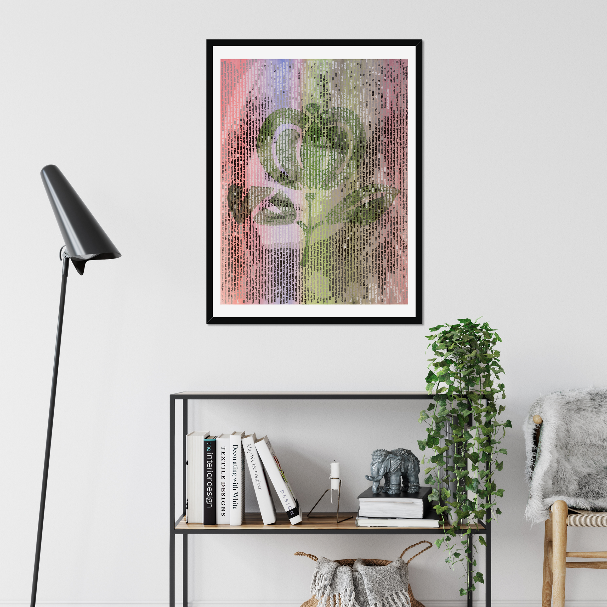 Stevie Nicks fine art print by Jon Keysell shown in a contemporary room setting