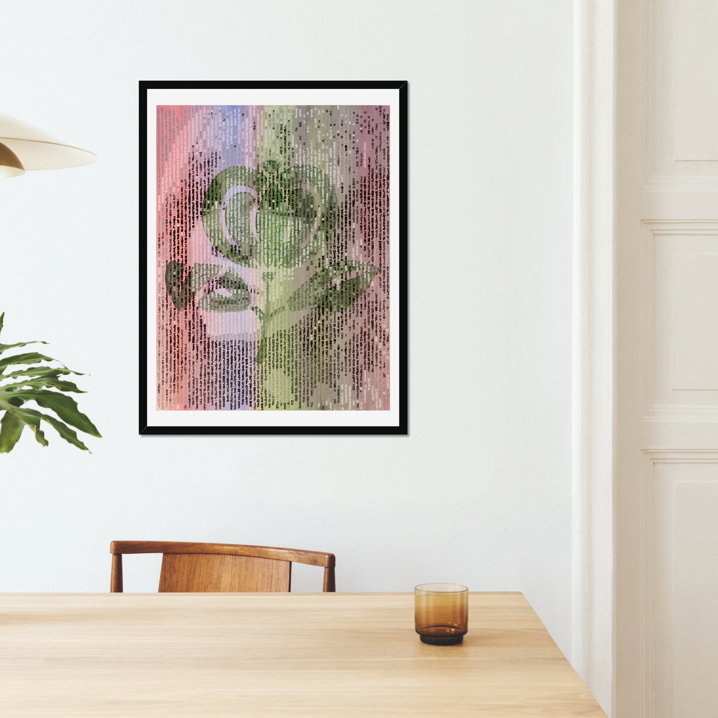 Stevie Nicks handwritten art print by Jon Keysell in a styled interior space