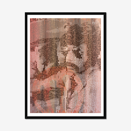 Beastie Boys handwritten portrait fine art print by Jon Keysell, shown framed (frame not included)