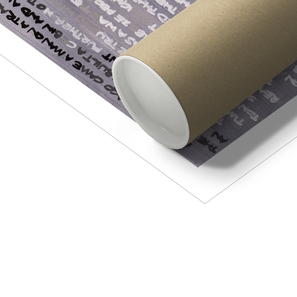 Mark Knopfler fine art print shipped in recyclable cardboard tube with compostable end caps