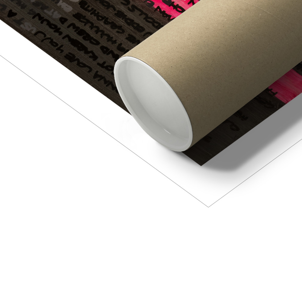 Daft Punk fine art print shipped in recyclable cardboard tube with compostable end caps