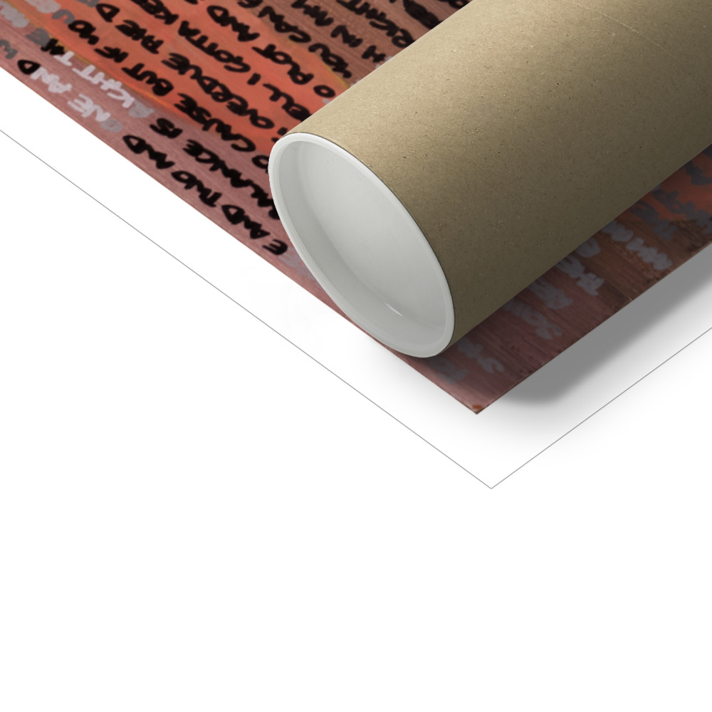 Beastie Boys fine art print shipped in recyclable cardboard tube with compostable end caps